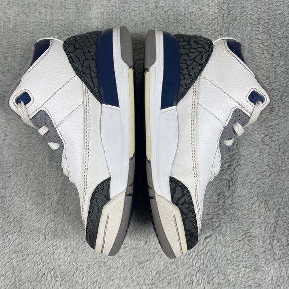 Nike Air Jordan 3 Retro Midnight Navy Blue White DM0968-140 Kids Shoes size 10C - Picture 7 of 9